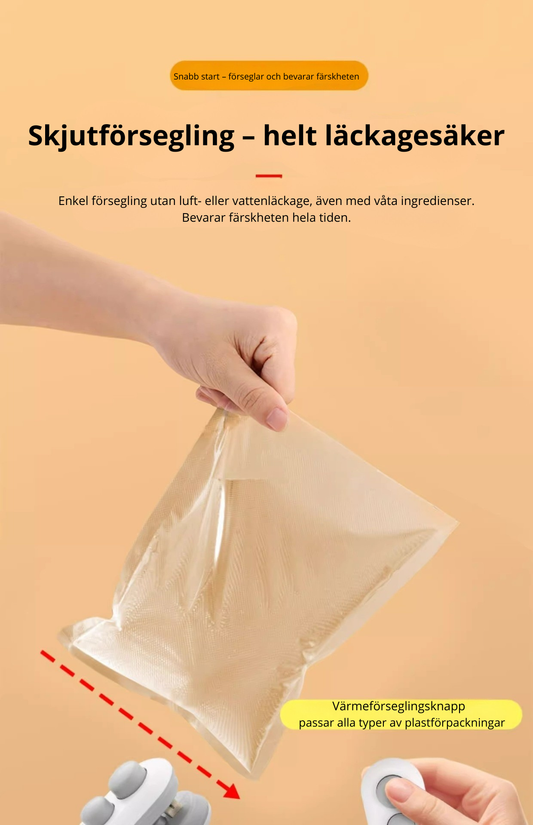 Mini 2-i-1 Påsförslutare