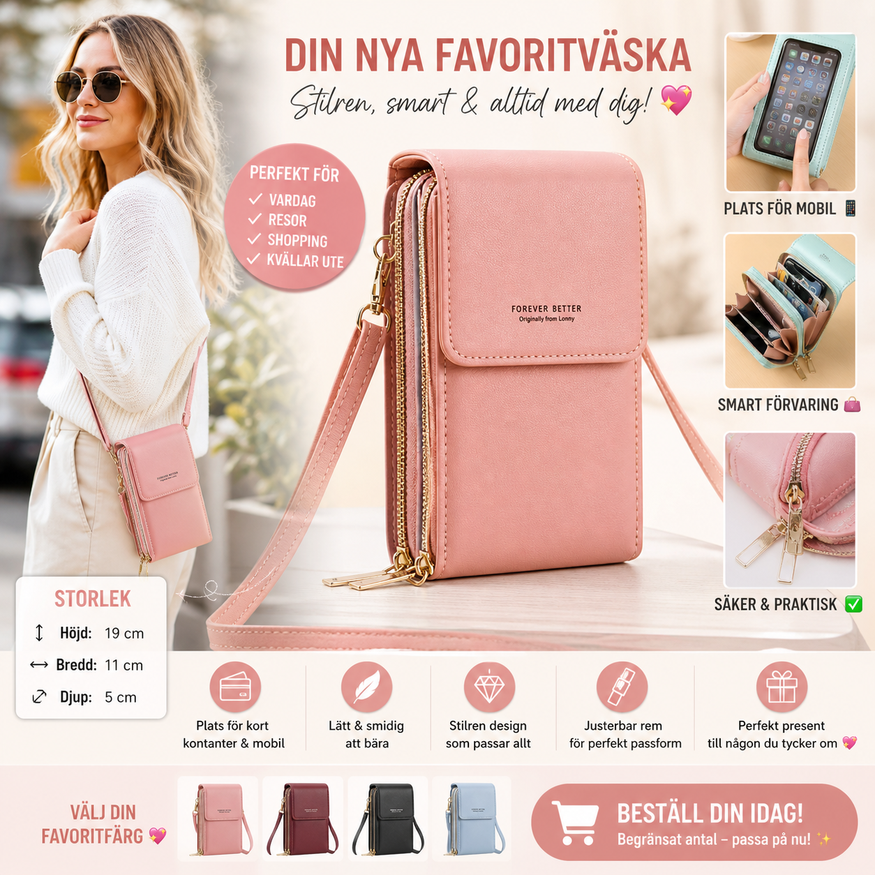 ✨ Stilren mobilväska – liten men kraftfull! ✨