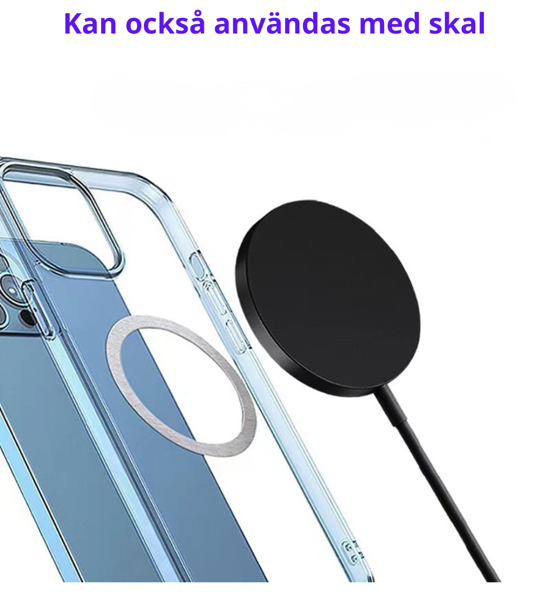 Snabbladdare 15W Magnetisk – iPhone 12–17 Pro/Pro Max