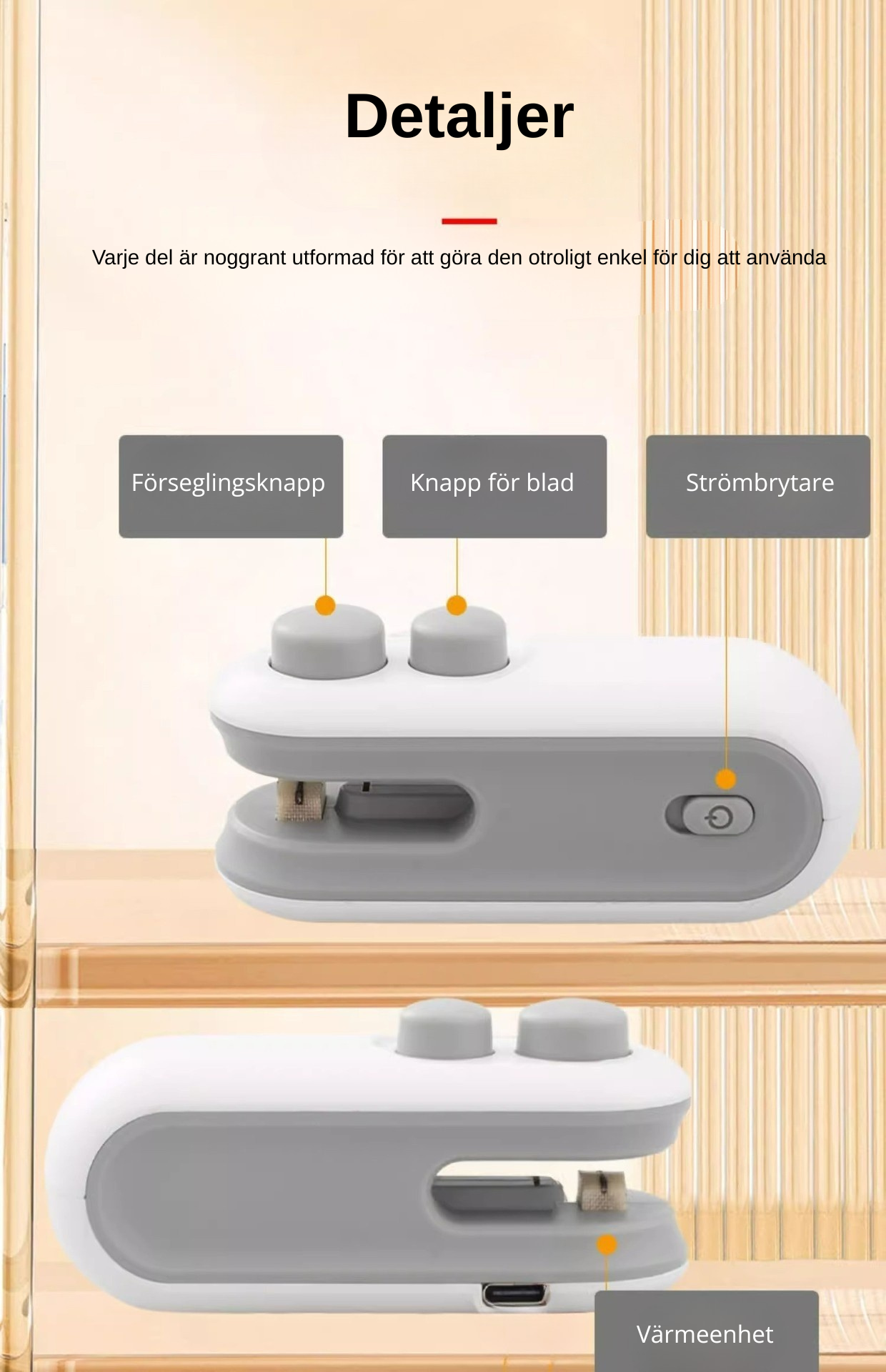 Mini 2-i-1 Påsförslutare