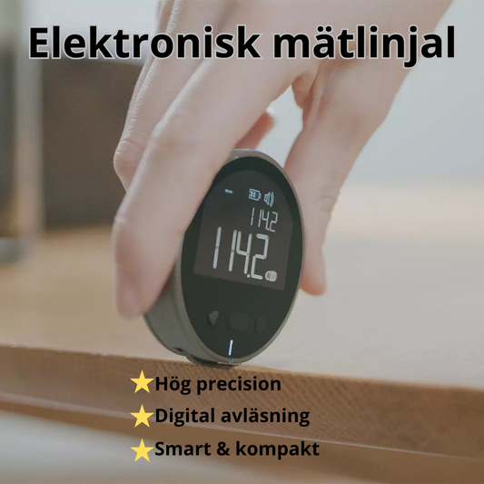 Smart Digital Avståndsmätare – Elektronisk Mätlinjal & Måttband